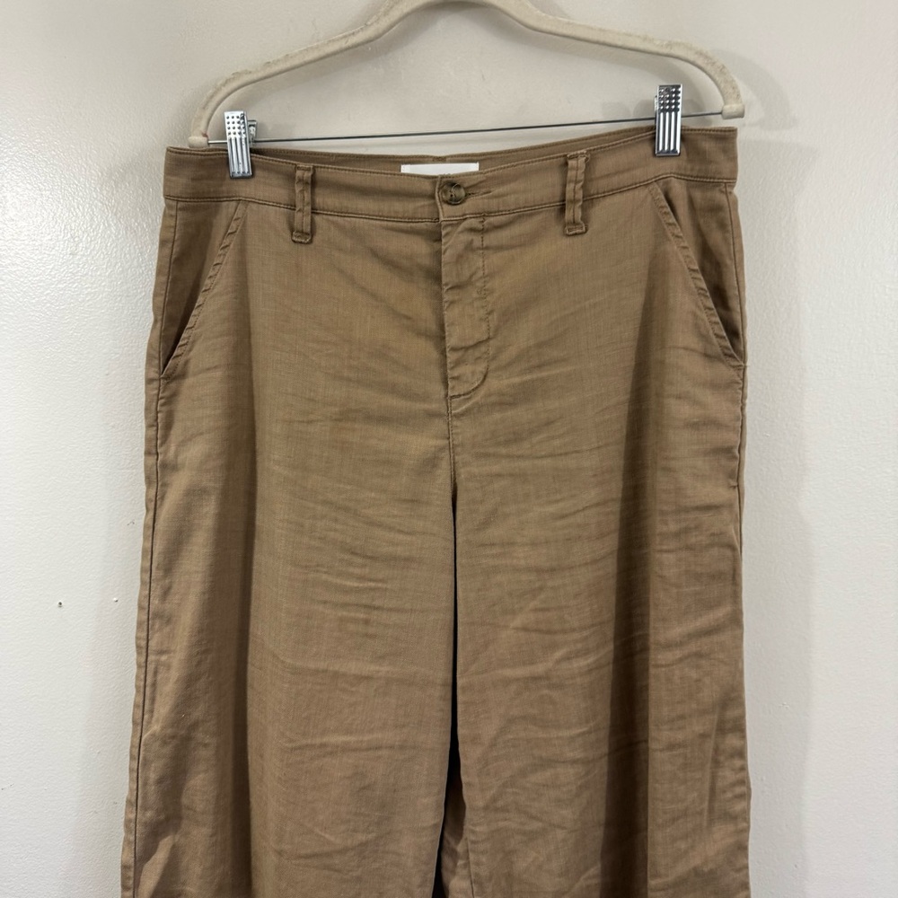 Level 99 Tallulah Wide Leg Linen lyocell Trousers Pants in Sandcastle Khaki 31 - Picture 4 of 14